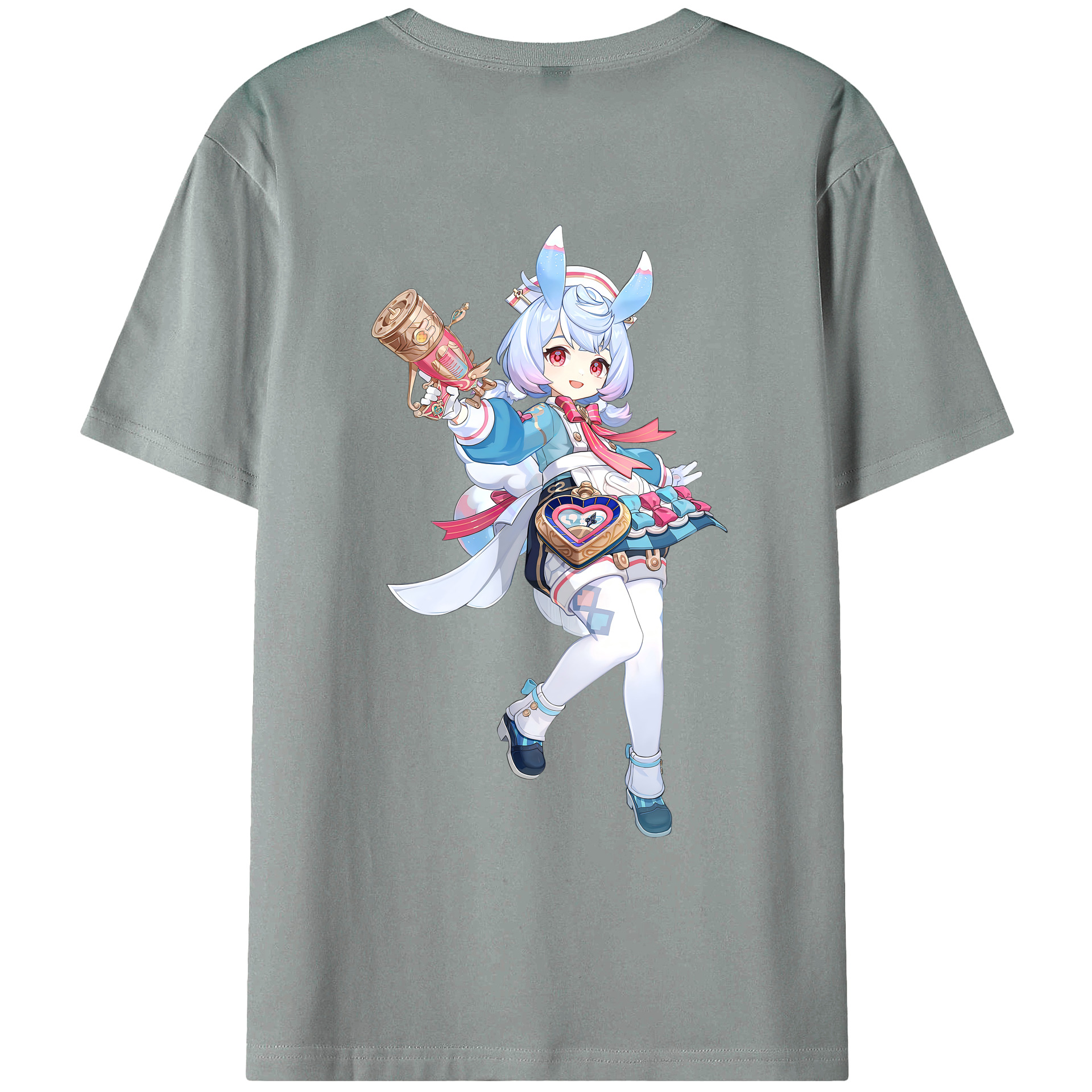 げんし神 シゲウィン genshin Shigewin 綿100％ メンズ半袖Tシャツ（バックプリント） 通気性